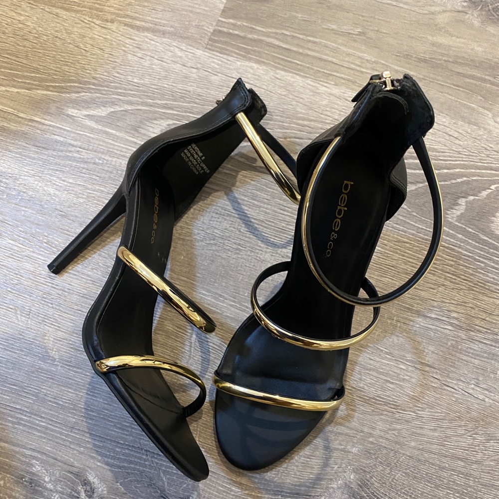 Bebe and co black heels
